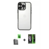 MARSİLYAN™- iPhone 16 Pro Max Kılıf Vadi Minimal - Şeffaf 360 Full Body Arka Koruyucu + Raze Metal Kamera Lens - SH