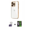 MARSİLYAN™- iPhone 16 Pro Max Kılıf Vadi Minimal - Şeffaf 360 Full Body Arka Koruyucu + Bilvis Titan Kamera Lens - TMGI