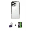 MARSİLYAN™- iPhone 16 Pro Max Kılıf Vadi Minimal - Şeffaf 360 Full Body Arka Koruyucu + Bilvis Titan Kamera Lens - TMGI