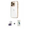 MARSİLYAN™- iPhone 16 Pro Max Kılıf Vadi Minimal - Şeffaf Pasifik Cam Ekran Koruyucu + Bilvis Titan Kamera Lens - TMGI