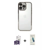MARSİLYAN™- iPhone 16 Pro Max Kılıf Vadi Minimal - Şeffaf Pasifik Cam Ekran Koruyucu + Bilvis Titan Kamera Lens - GS