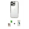 MARSİLYAN™- iPhone 16 Pro Max Kılıf Vadi Minimal - Şeffaf Pasifik Cam Ekran Koruyucu + Raze Metal Kamera Lens - NLGY