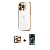 MARSİLYAN™- iPhone 16 Pro Max Kılıf Vadi Minimal - Siyah 360 Mat Full Body Arka Koruyucu + Pers Alüminyum Kamera Lens - CLTM