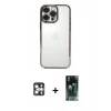MARSİLYAN™- iPhone 16 Pro Max Kılıf Vadi Minimal - Siyah 360 Mat Full Body Arka Koruyucu + PVD Metal Kamera Lens - GS