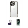 MARSİLYAN™- iPhone 16 Pro Max Kılıf Vadi Minimal - Siyah 360 Mat Full Body Arka Koruyucu + Bilvis Titan Kamera Lens - SH