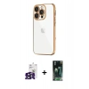 MARSİLYAN™- iPhone 16 Pro Max Kılıf Vadi Minimal - Siyah 360 Mat Full Body Arka Koruyucu + Bilvis Titan Kamera Lens - SH