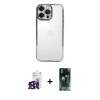 MARSİLYAN™- iPhone 16 Pro Max Kılıf Vadi Minimal - Siyah 360 Mat Full Body Arka Koruyucu + Bilvis Titan Kamera Lens - SH