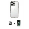 MARSİLYAN™- iPhone 16 Pro Max Kılıf Vadi Minimal - Siyah 360 Mat Full Body Arka Koruyucu + PVD Metal Kamera Lens - SH