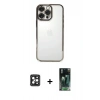 MARSİLYAN™- iPhone 16 Pro Max Kılıf Vadi Minimal - Siyah 360 Mat Full Body Arka Koruyucu + PVD Metal Kamera Lens - SH
