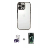 MARSİLYAN™- iPhone 16 Pro Max Kılıf Vadi Minimal - Siyah 360 Mat Full Body Arka Koruyucu + Bilvis Titan Kamera Lens - TMGI