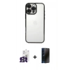 MARSİLYAN™- iPhone 16 Pro Max Kılıf Vadi Minimal - Siyah 3D Antistatik Hayalet Cam Ekran Koruyucu + Bilvis Titan Kamera Lens - GS