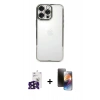 MARSİLYAN™- iPhone 16 Pro Max Kılıf Vadi Minimal - Siyah 3D Antistatik Mat Seramik Nano Ekran Koruyucu + Bilvis Titan Kamera Lens - SH