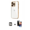MARSİLYAN™- iPhone 16 Pro Max Kılıf Vadi Minimal - Siyah 3D Antistatik Mat Seramik Nano Ekran Koruyucu + PVD Metal Kamera Lens - GD