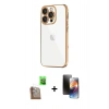 MARSİLYAN™- iPhone 16 Pro Max Kılıf Vadi Minimal - Siyah 3D Antistatik Mat Seramik Nano Ekran Koruyucu + Raze Metal Kamera Lens - CLTM