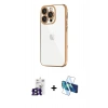 MARSİLYAN™- iPhone 16 Pro Max Kılıf Vadi Minimal - Siyah 3D Antistatik Seramik Nano Ekran Koruyucu + Bilvis Titan Kamera Lens - TMGI
