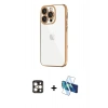 MARSİLYAN™- iPhone 16 Pro Max Kılıf Vadi Minimal - Siyah 3D Antistatik Seramik Nano Ekran Koruyucu + PVD Metal Kamera Lens - GD