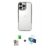 MARSİLYAN™- iPhone 16 Pro Max Kılıf Vadi Minimal - Siyah 3D Antistatik Seramik Nano Ekran Koruyucu + Raze Metal Kamera Lens - NLGY