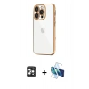 MARSİLYAN™- iPhone 16 Pro Max Kılıf Vadi Minimal - Siyah 3D Antistatik Seramik Nano Ekran Koruyucu + PVD Metal Kamera Lens - SH