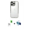 MARSİLYAN™- iPhone 16 Pro Max Kılıf Vadi Minimal - Siyah 3D Antistatik Seramik Nano Ekran Koruyucu + Raze Metal Kamera Lens - BZ