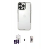 MARSİLYAN™- iPhone 16 Pro Max Kılıf Vadi Minimal - Siyah Bilvis 3D Cam Ekran Koruyucu + Bilvis Titan Kamera Lens - GS
