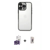 MARSİLYAN™- iPhone 16 Pro Max Kılıf Vadi Minimal - Siyah Bilvis 3D Cam Ekran Koruyucu + Siyah Bilvis Titan Kamera Lens