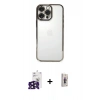 MARSİLYAN™- iPhone 16 Pro Max Kılıf Vadi Minimal - Siyah Bilvis 3D Cam Ekran Koruyucu + Siyah Bilvis Titan Kamera Lens