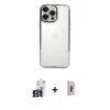 MARSİLYAN™- iPhone 16 Pro Max Kılıf Vadi Minimal - Siyah Bilvis 3D Cam Ekran Koruyucu + Bilvis Titan Kamera Lens - TMGI