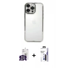 MARSİLYAN™- iPhone 16 Pro Max Kılıf Vadi Minimal - Siyah Bilvis 3X AR Hayalet Cam Ekran Koruyucu + Bilvis Titan Kamera Lens - GS