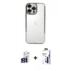 MARSİLYAN™- iPhone 16 Pro Max Kılıf Vadi Minimal - Siyah Bilvis 3X AR Hayalet Cam Ekran Koruyucu + Bilvis Titan Kamera Lens - TMGI
