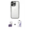 MARSİLYAN™- iPhone 16 Pro Max Kılıf Vadi Minimal - Siyah Bilvis 3X AR HD Cam Ekran Koruyucu + Bilvis Titan Kamera Lens - SH