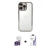 MARSİLYAN™- iPhone 16 Pro Max Kılıf Vadi Minimal - Siyah Bilvis 3X AR HD Cam Ekran Koruyucu + Bilvis Titan Kamera Lens - SH