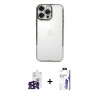 MARSİLYAN™- iPhone 16 Pro Max Kılıf Vadi Minimal - Siyah Bilvis 3X AR HD Cam Ekran Koruyucu + Bilvis Titan Kamera Lens - SH