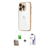 MARSİLYAN™- iPhone 16 Pro Max Kılıf Vadi Minimal - Siyah Bilvis 3X AR HD Cam Ekran Koruyucu + Raze Metal Kamera Lens - CLTM