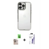 MARSİLYAN™- iPhone 16 Pro Max Kılıf Vadi Minimal - Siyah Bilvis 3X AR HD Cam Ekran Koruyucu + Raze Metal Kamera Lens - NLGY
