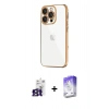 MARSİLYAN™- iPhone 16 Pro Max Kılıf Vadi Minimal - Siyah Bilvis 5in1 3D Magic Cam Ekran Koruyucu + Bilvis Titan Kamera Lens - TMGI
