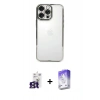 MARSİLYAN™- iPhone 16 Pro Max Kılıf Vadi Minimal - Siyah Bilvis 5in1 3D Magic Cam Ekran Koruyucu + Bilvis Titan Kamera Lens - TMGI