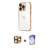 MARSİLYAN™- iPhone 16 Pro Max Kılıf Vadi Minimal - Siyah Bilvis 5in1 3D Magic Cam Ekran Koruyucu + Çöl Titanyum Pers Alüminyum Kamera Lens