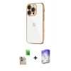 MARSİLYAN™- iPhone 16 Pro Max Kılıf Vadi Minimal - Siyah Bilvis 5in1 3D Magic Cam Ekran Koruyucu + Raze Metal Kamera Lens - NLGY