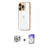 MARSİLYAN™- iPhone 16 Pro Max Kılıf Vadi Minimal - Siyah Bilvis 5in1 3D Magic Cam Ekran Koruyucu + Pers Alüminyum Kamera Lens - GI