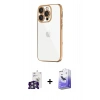 MARSİLYAN™- iPhone 16 Pro Max Kılıf Vadi Minimal - Siyah Bilvis 5in1 5D Magic Hayalet Cam Ekran Koruyucu + Bilvis Titan Kamera Lens - GS