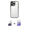 MARSİLYAN™- iPhone 16 Pro Max Kılıf Vadi Minimal - Siyah Bilvis 5in1 5D Magic Hayalet Cam Ekran Koruyucu + Bilvis Titan Kamera Lens - GS