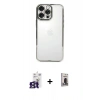 MARSİLYAN™- iPhone 16 Pro Max Kılıf Vadi Minimal - Siyah Bilvis Hayalet Cam Ekran Koruyucu + Bilvis Titan Kamera Lens - TMGI