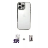 MARSİLYAN™- iPhone 16 Pro Max Kılıf Vadi Minimal - Siyah Bilvis Hayalet Cam Ekran Koruyucu + Bilvis Titan Kamera Lens - GS