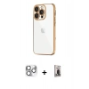 MARSİLYAN™- iPhone 16 Pro Max Kılıf Vadi Minimal - Siyah Bilvis Hayalet Cam Ekran Koruyucu + Pers Alüminyum Kamera Lens - GS