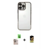 MARSİLYAN™- iPhone 16 Pro Max Kılıf Vadi Minimal - Siyah Buffer Cam Ekran Koruyucu + Raze Metal Kamera Lens - NLGY