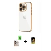 MARSİLYAN™- iPhone 16 Pro Max Kılıf Vadi Minimal - Siyah Buffer Cam Ekran Koruyucu + Raze Metal Kamera Lens - NLGY