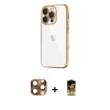 MARSİLYAN™- iPhone 16 Pro Max Kılıf Vadi Minimal - Siyah Buffer Cam Ekran Koruyucu + Pers Alüminyum Kamera Lens - CLTM