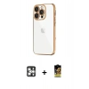 MARSİLYAN™- iPhone 16 Pro Max Kılıf Vadi Minimal - Siyah Buffer Cam Ekran Koruyucu + PVD Metal Kamera Lens - GS