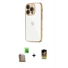 MARSİLYAN™- iPhone 16 Pro Max Kılıf Vadi Minimal - Siyah Buffer Cam Ekran Koruyucu + Raze Metal Kamera Lens - CLTM