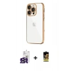 MARSİLYAN™- iPhone 16 Pro Max Kılıf Vadi Minimal - Siyah Buffer Cam Ekran Koruyucu + Bilvis Titan Kamera Lens - SH